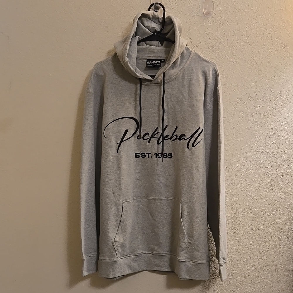 Banger Pickleball  Hooded Sweatshirt - Gray - Medium
